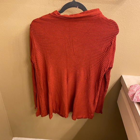 We the free lover ribbed split thermal top orange - Picture 3 of 5